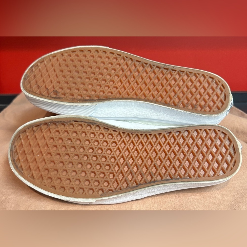 Vans White Leather Authentic Mule Python Blanc Wo… - image 8